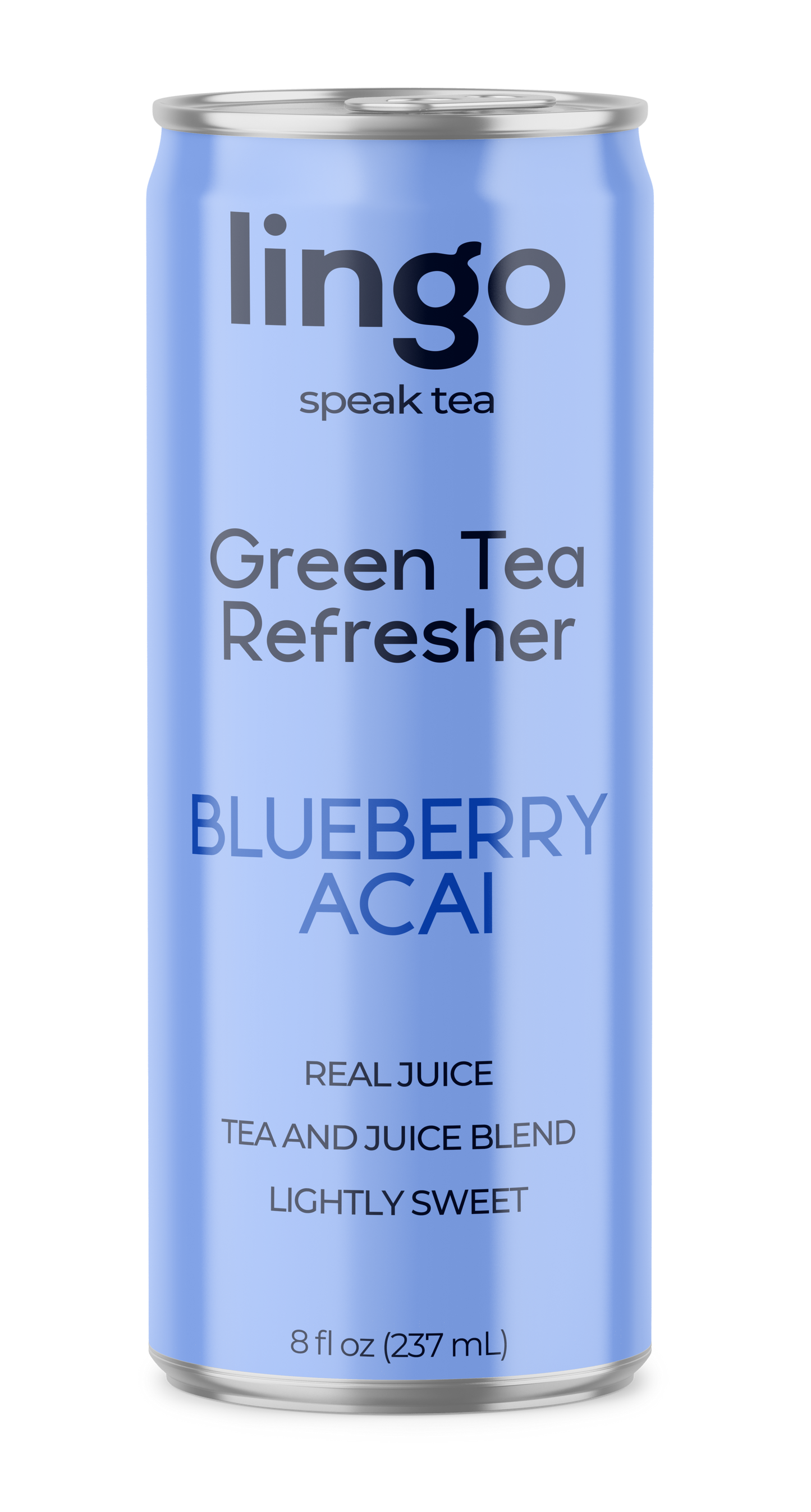 lingo Green Tea Refresher - Blueberry Acai 12 Pack