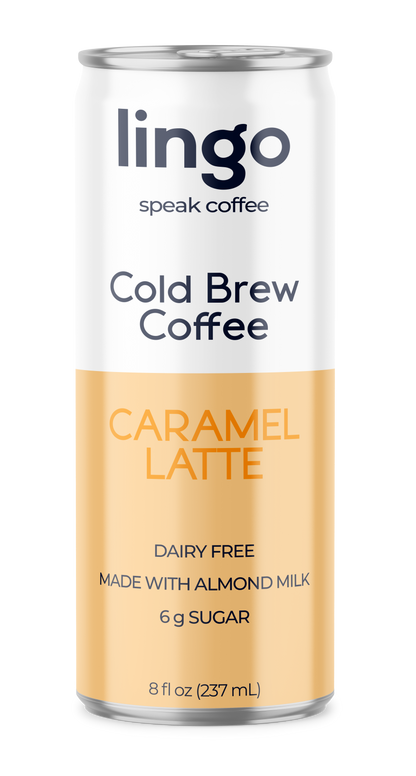 lingo Cold Brew Coffee Latte - Caramel 12 Pack
