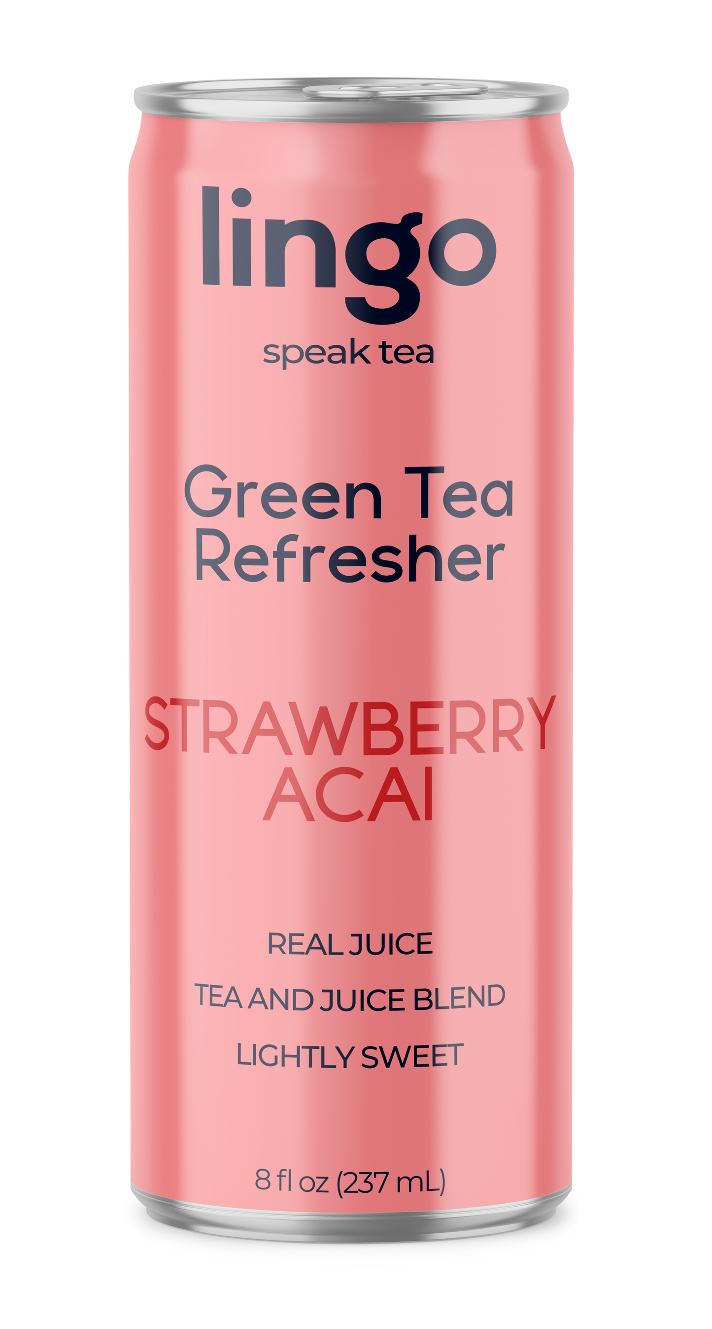 lingo Green Tea Refresher - Strawberry Acai 12 Pack